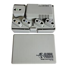 Powerline Voltage Travel Converter Global Power Case with Attachments UNTESTED